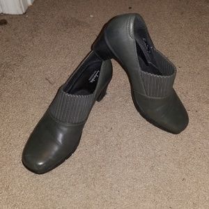 Olive Green Clarks Booties